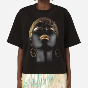 Black African woman print T-shirt